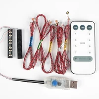 12PCS 1x1 Dot Water Lamp Compatible Building Blocks Decorate  House Automobile Garden Lawn 8 Modes Lighting DIY 1