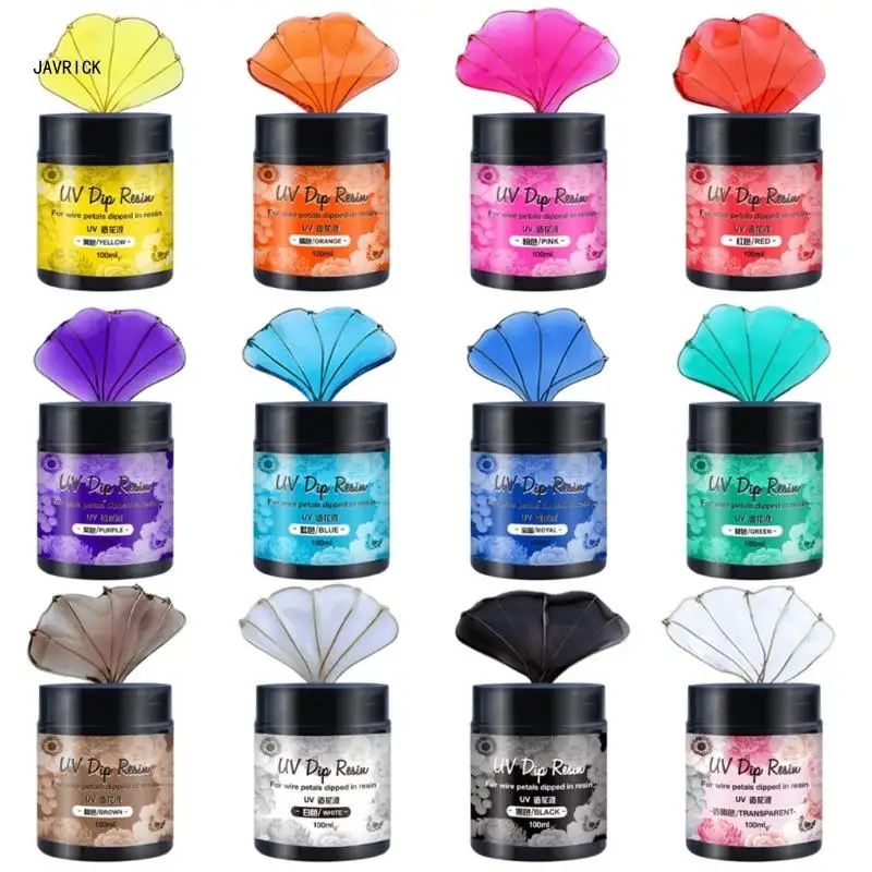 

УФ-клей из смолы DIP для проволочных цветов. УФ-цветы для изготовления жидких смол, кристаллов, УФ-клей D0LC.