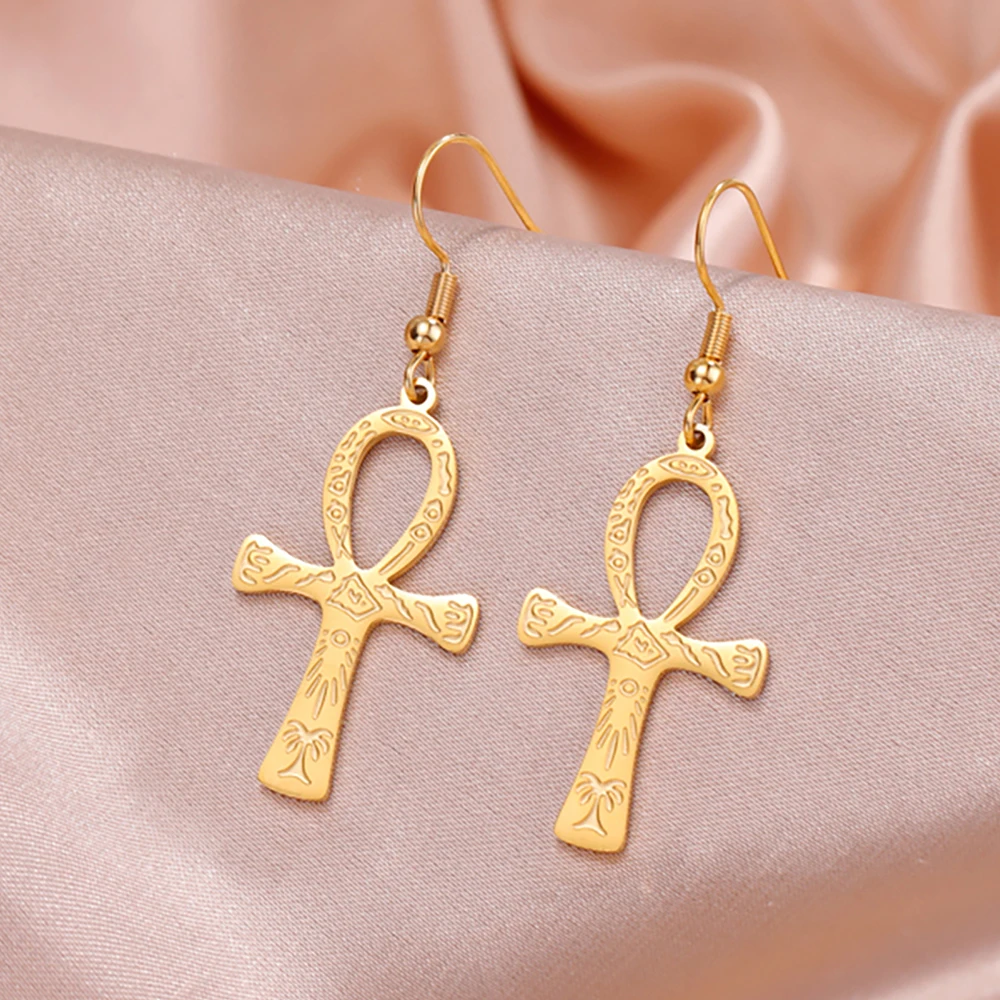 Jeshayuan Stainless steel Love Heart Pendant Hoop Earrings Minimalist Fashion Jewelry For Women Birthday Gift