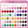 ROSALIND Gel Nail Polish Set 60 Colors Semi Permanent UV Gel Varnish With Colors Card Book Soak Off Nail Lacquers Base Top Coat 3