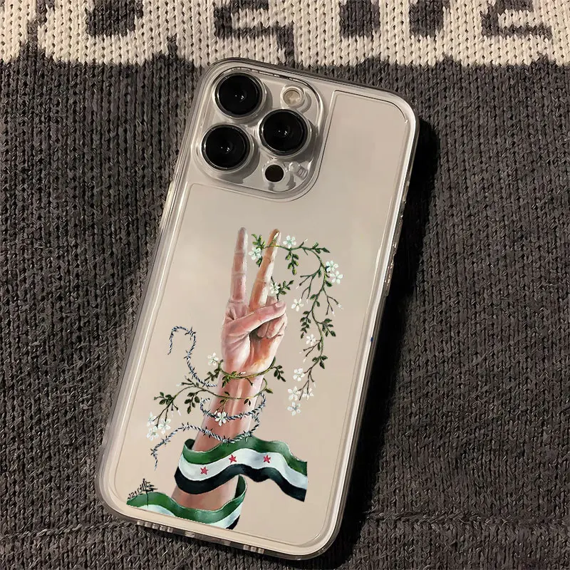 Syrian Revolution Flag Clear Soft TPU Phone Case