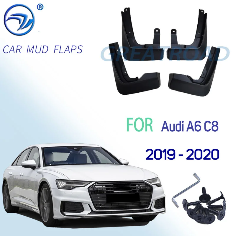 

Car Mudflap Mudguards for Audi A6 Saloon S-Line Sport C8 2019~2020 Fender Mud Guard Splash Flaps Mudguard Accessories