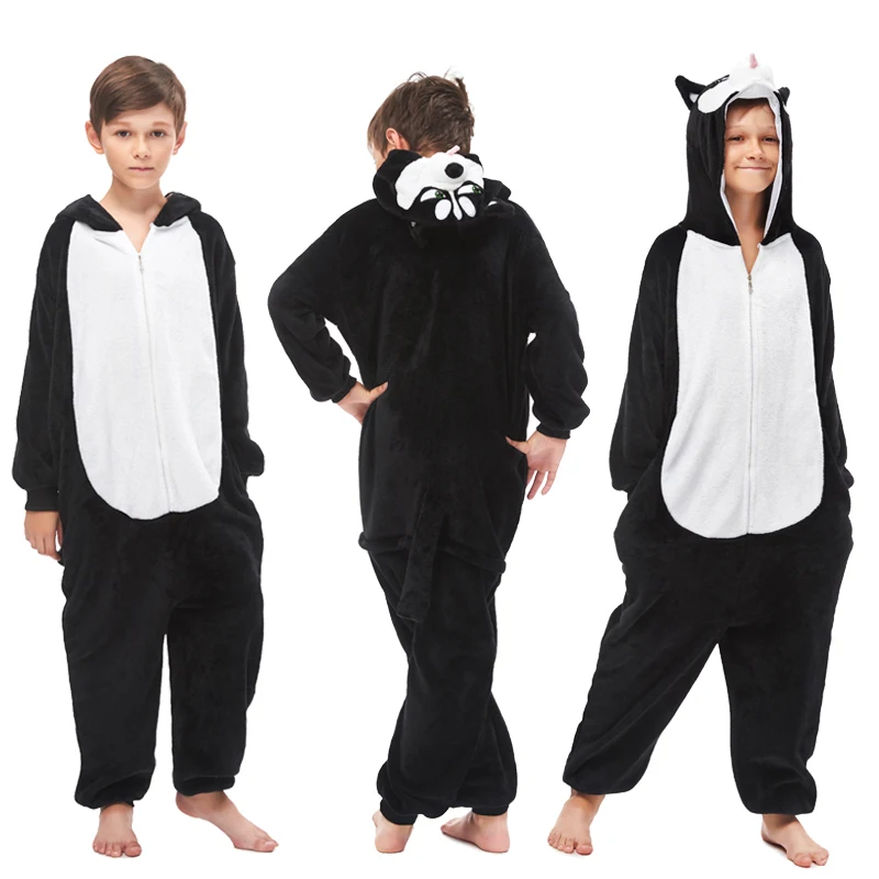 Animal Wolf Lion Licorne Onesie Kids Costume Jumpsuit Kigurumi Pajamas Unicorn for Children Baby Girls Pyjamas Boys Sleepwear
