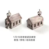 1/72 Eastern Europe Church House Building Scene Wooden Assembled Model Decoration DIY Handmade Gift 6