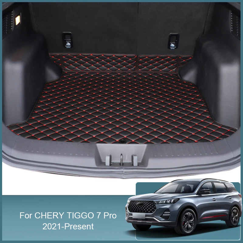 

1pc PU Leather Car Trunk Mat For Chery TIGGO 7 Pro 2021-2025 Waterproof Carpet Protective Tray Cargo Liner Accessories Para Auto