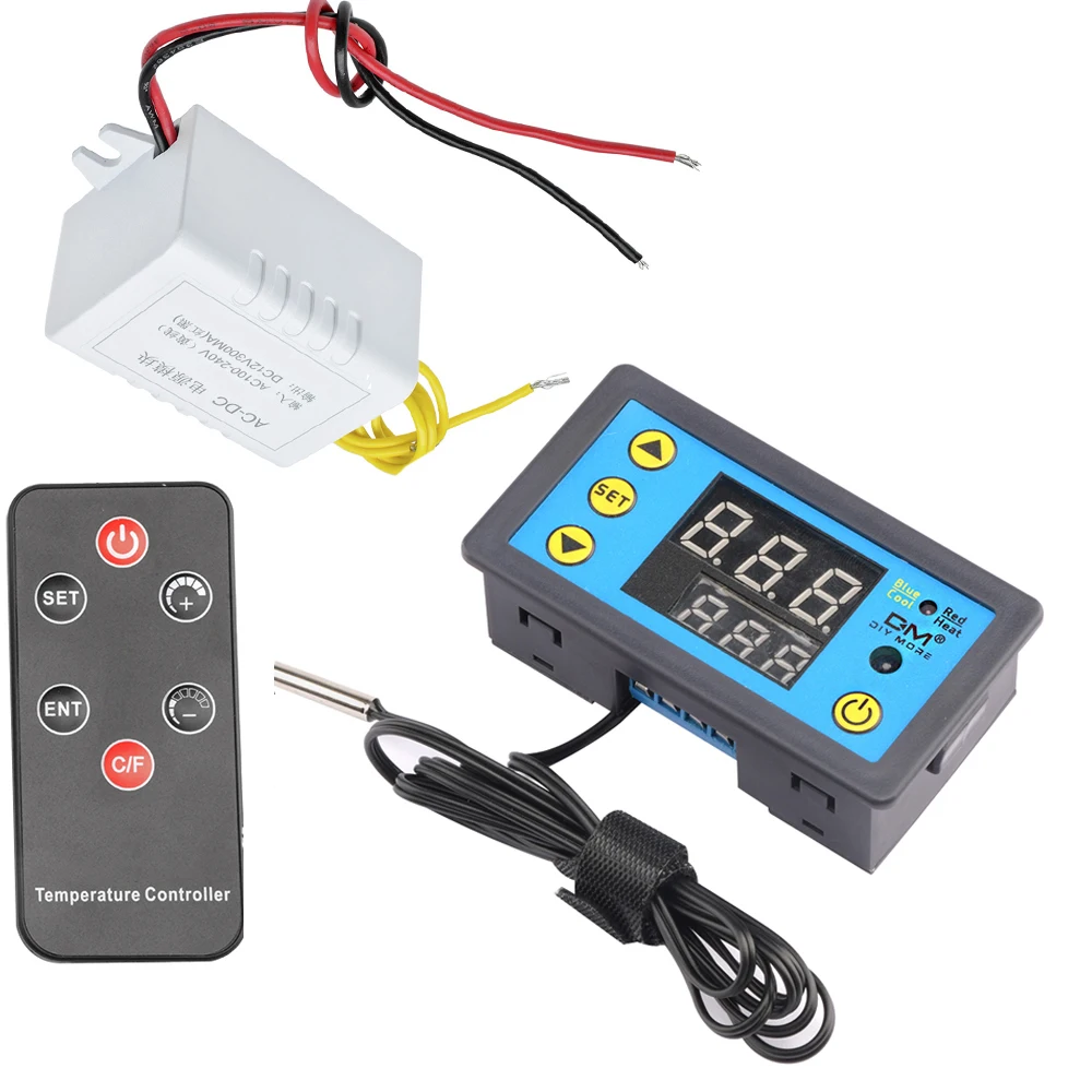 

W3231 Temperature Controller DC12V 24V AC110V 220V Digital Thermostat Thermoregulator for Incubator Box Temperature Meter Test