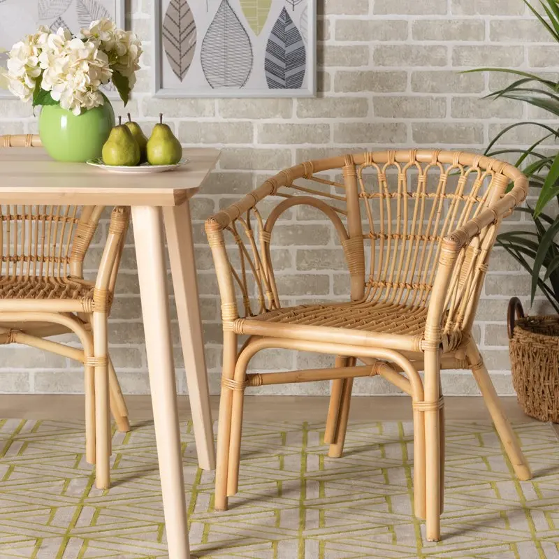 

Bohemian Natural Rattan Dining Chair