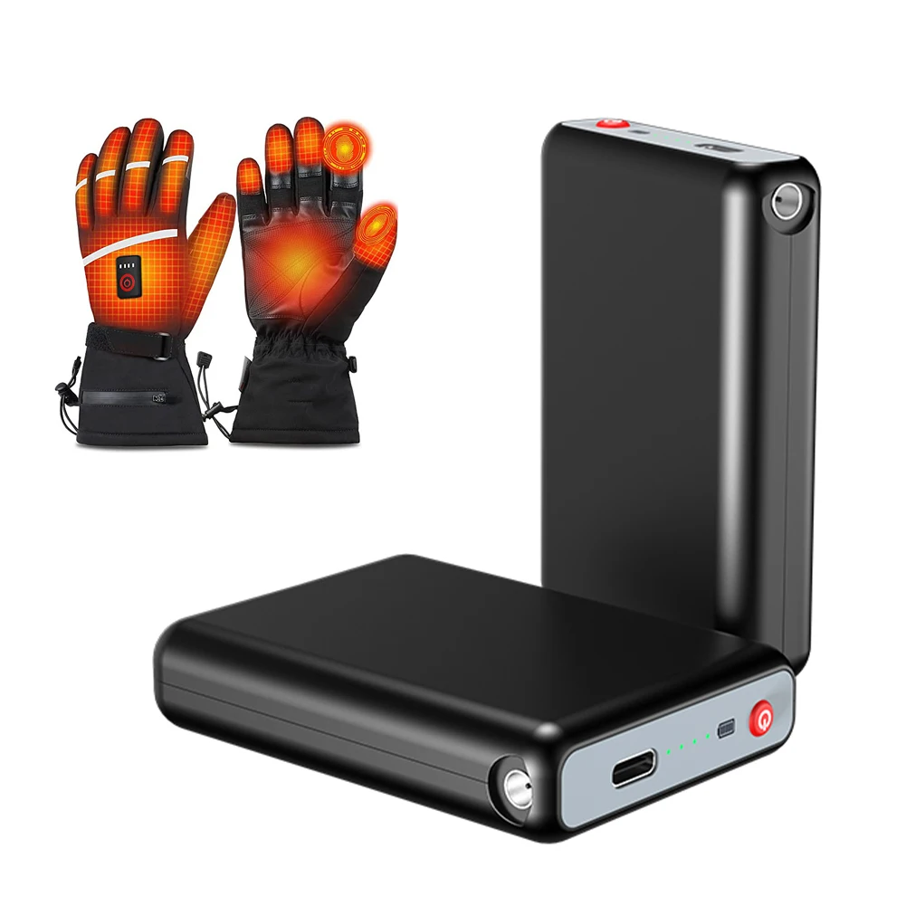 portable power bank 2pcs portable power bank 5V/2A DC output mini jump starter charger external battery pack for heating vest jacket gloves socks