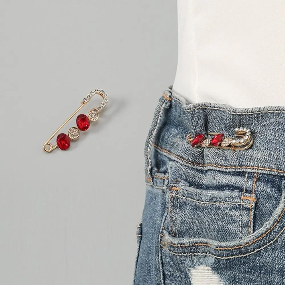 진주 장식 탈부착 가능한 진주 브로치 고정핀 탈부착 디자인 바지핀 장식 클립 안전핀