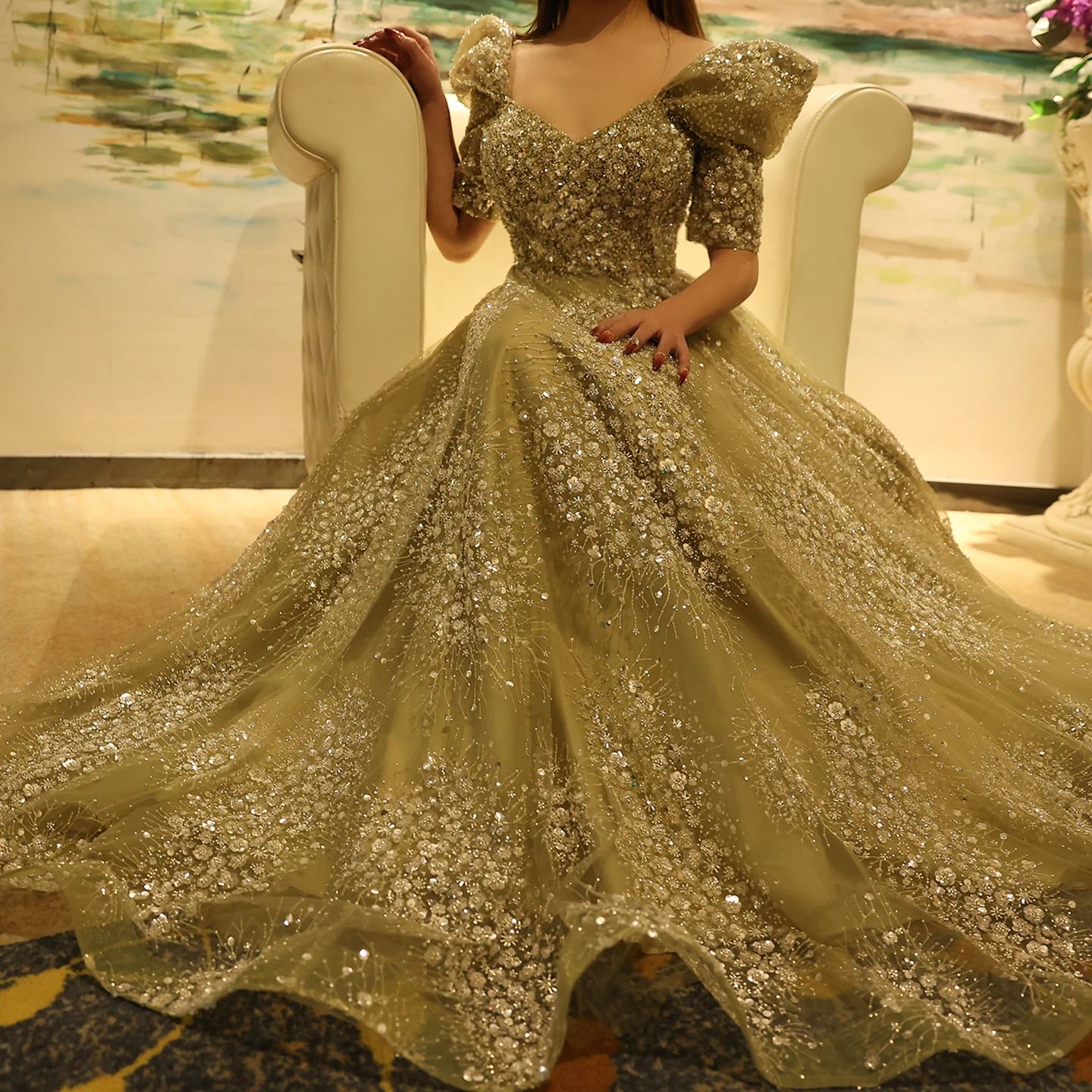 green emerald velvet dress Light Blue Lace Sweetheart Evening Dresses for Engagement Party