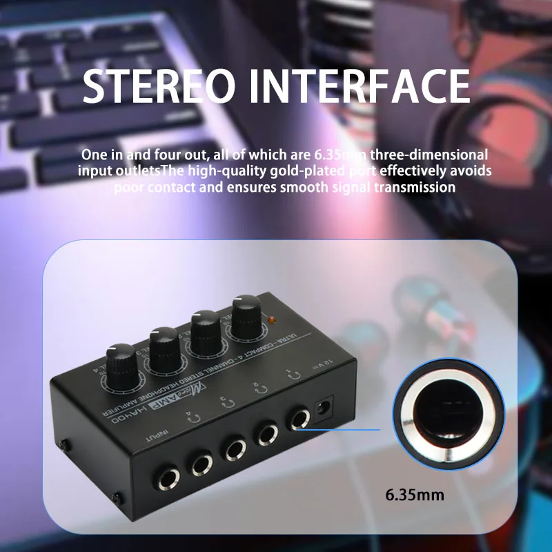 Behringer MicroAMP HA400 4-channel headphone amplifier (HA400d1)