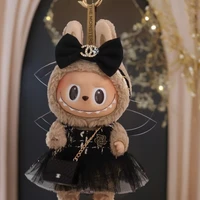 17cm Labubu Doll Clothes Advanced luxury design customization Heartbeat Macaron Labubu Doll Clothes Changing Light clothes sex 2