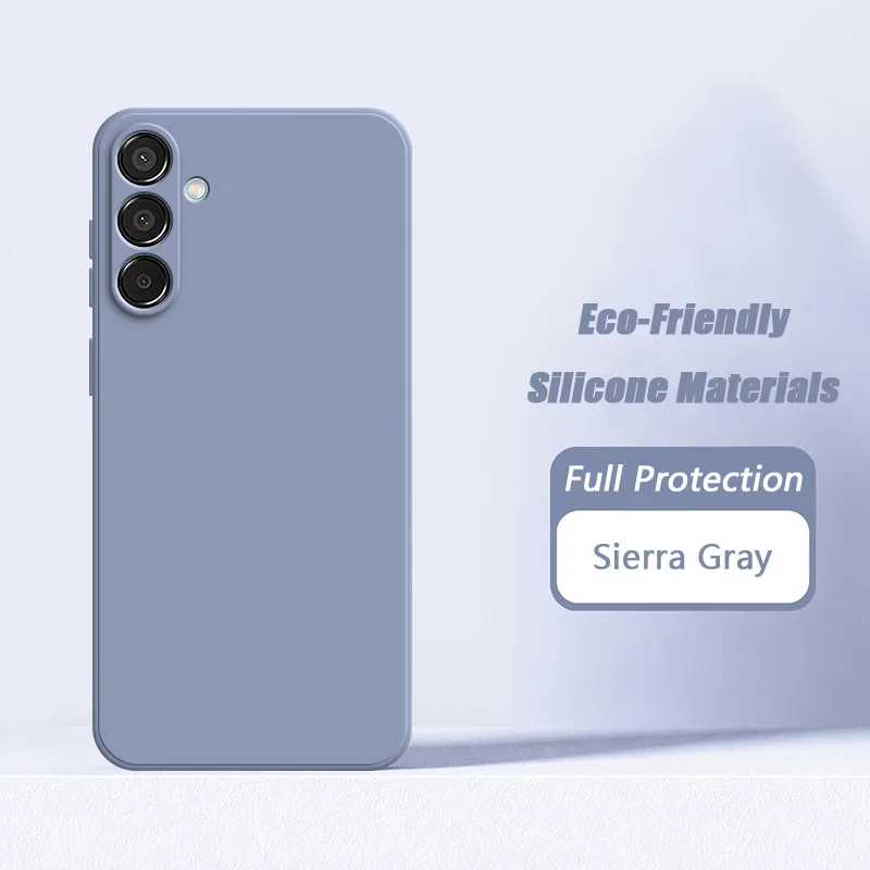 Enhanced Slim Square Liquid Silicone Case with Soft Microfiber Lining - Premium Back Cover