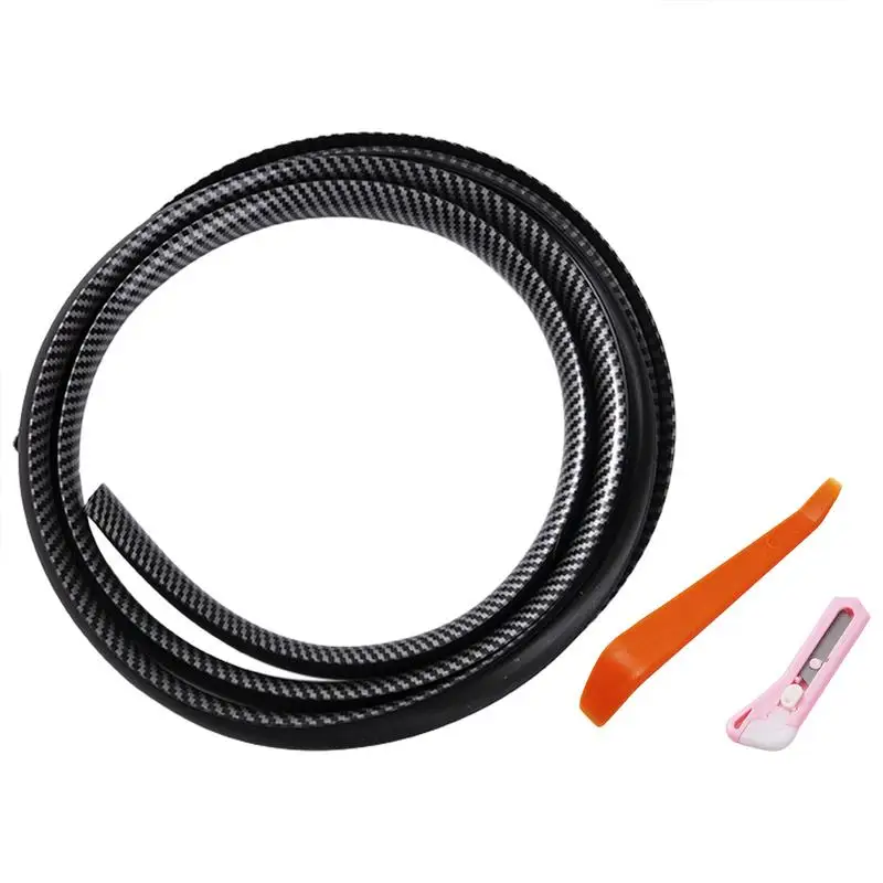 

1.6m Car Dashboard Sealing Strips Sound Insulation Rubber Panel Seal Strip To Fit The Gap Of The Car Center Console Carbon Fiber