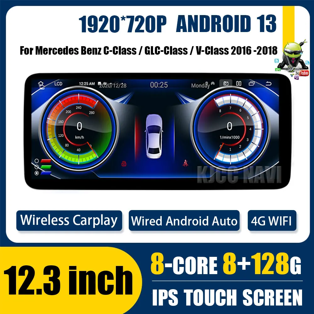 12,3" Android Auto Radio Für Mercedes - 8GB RAM 128GB Rom Mit Carplay M 378007
