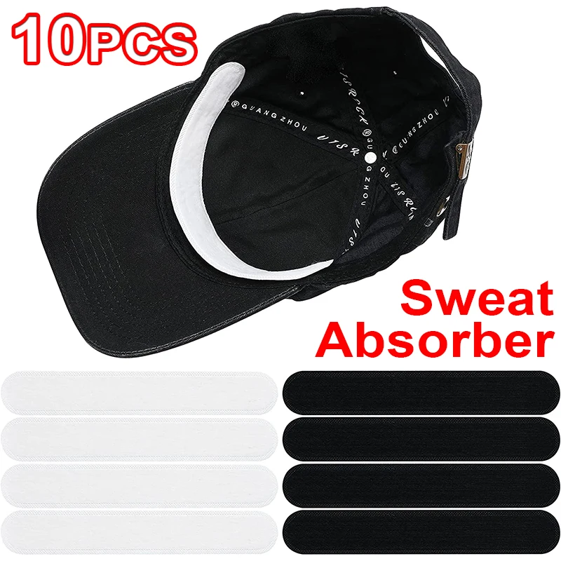 

10 шт. одноразовые прокладки для шляпы от пота, невидимые, от грязного пота, бейсболки, абсорбирующие, эритрополосные прокладки для вкладышей