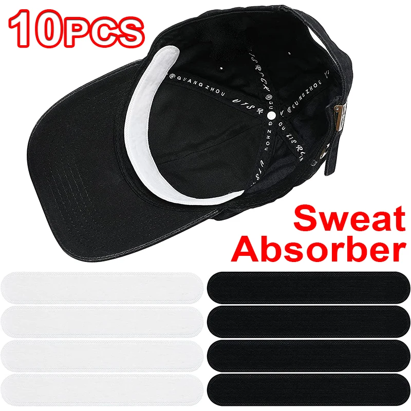 5Pieces Disposable Cap Liner Moisture Wicking Sweatband Visor Hat Size  Reducer Adhesive Sweat Absorbing Strips Patch