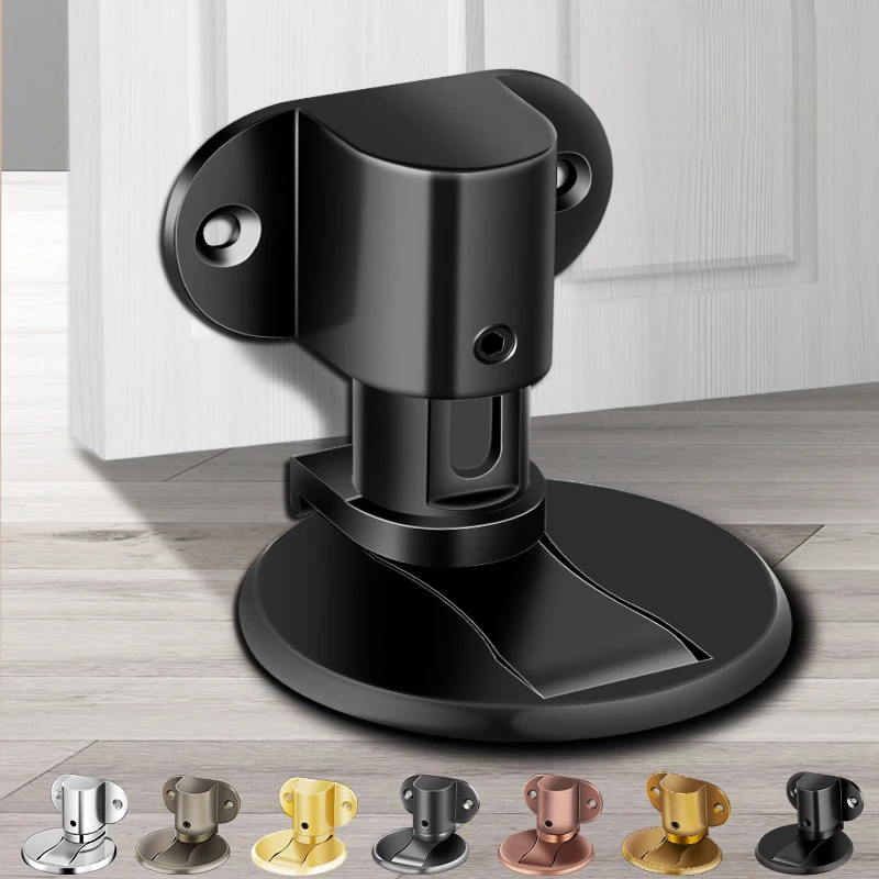 304 Stainless Steel Door Suction Magnetic Non-punching Invisible Zinc Alloy Ground Suction Windproof Hide Door Stop Stopper door stopper magnetic door stopper