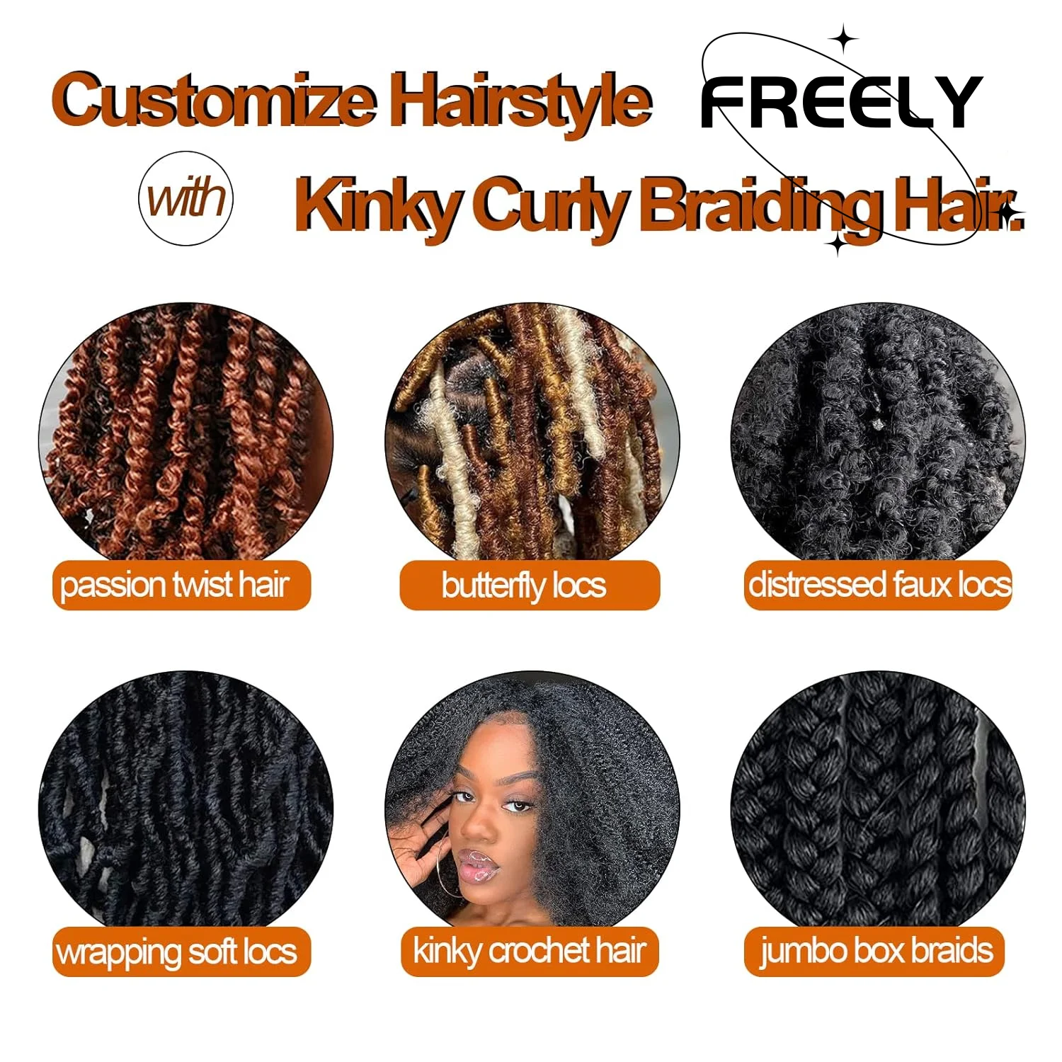 Afro Twist Haarverlängerungen Vorgedehnt – 20,3 Cm, 3 Packungen, Farbe 1B, Für Marley & Butterfly Locs