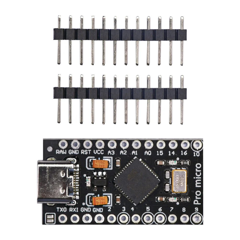 DC 6-12V 5V Pro Micro Type-C USB microcontroller ATmega32U4 chip ...