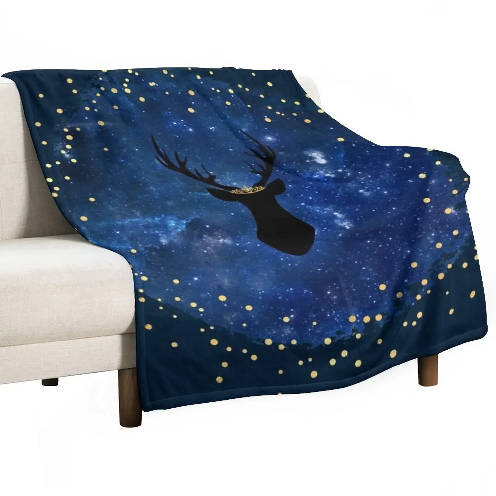 

The Stag of Stars Throw Blanket manga Luxury Designer Comforter Blankets