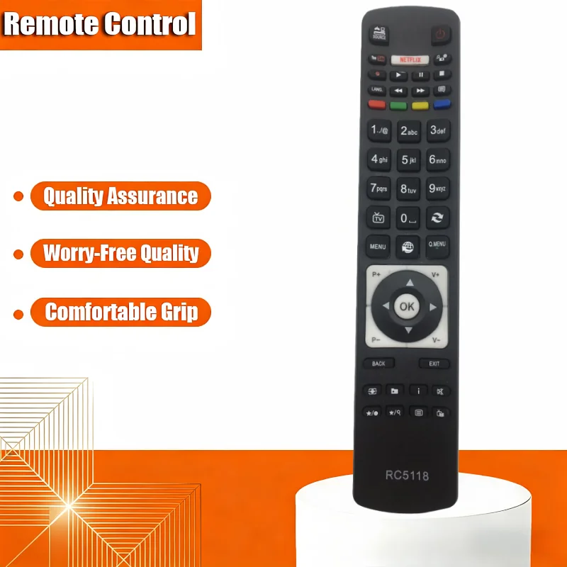 Remote Control Replacement for Audio/TV/Projector RC5118 for Hitachi 32LED1600 32LED625 32LED700 HD Smart TV