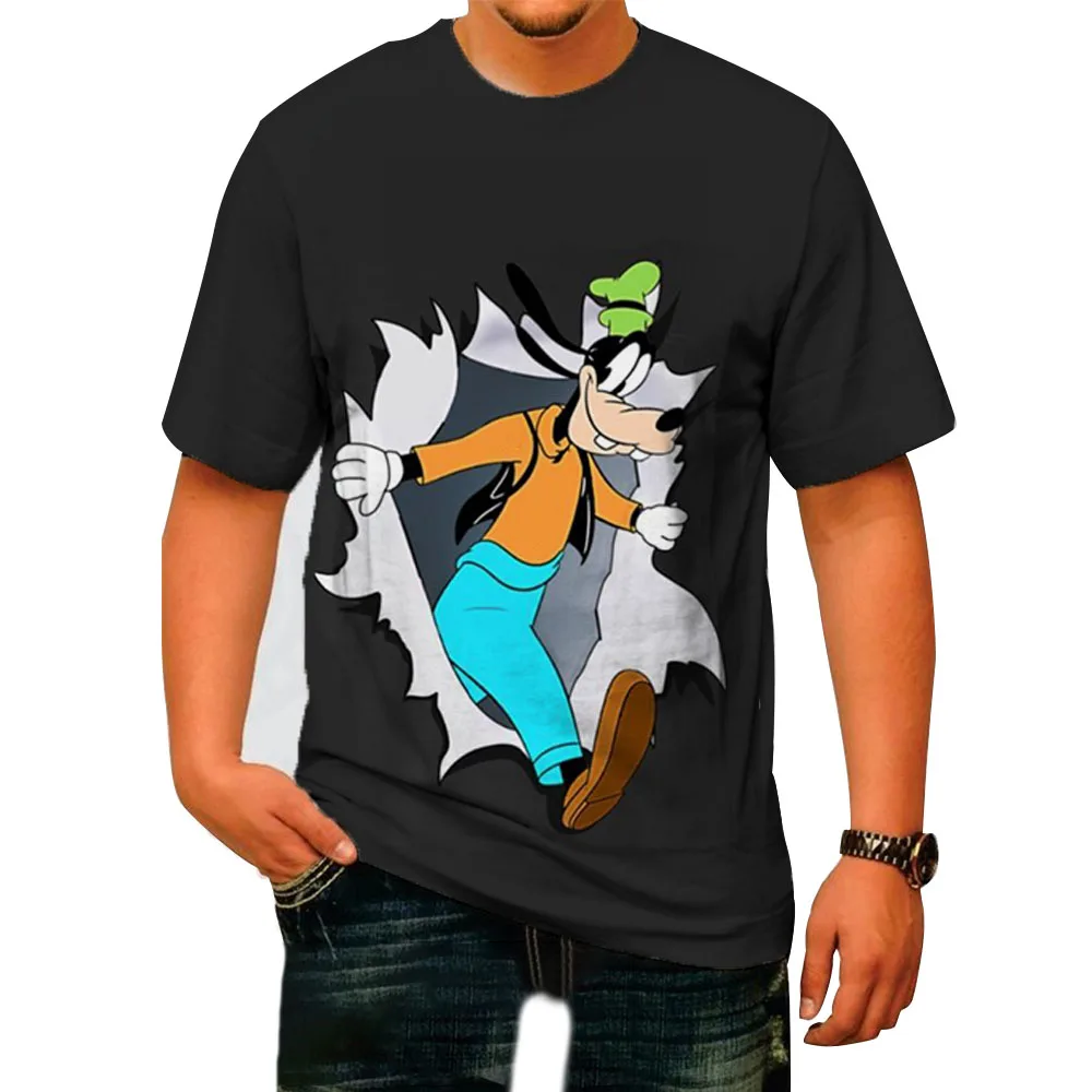 Disney Goofy Cartoon Print T-shirts Men Clothing Summer Fashion Casual Short Sleeve Cool T Shirt Harajuku Streetwear Tops Tee ﻿ 3