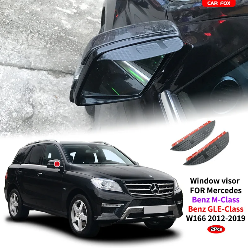 Window Visors Weathershields Wind Rain Guard Bright Strip Wind Deflectors Accessories For Benz M Class W164 W166 2006 -