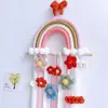 Bow Holder for Girls Hair Bows, Hair Clips Holder Rainbow Bow Organizer Hair Accessories Storage Wall Hanging Decoration 2