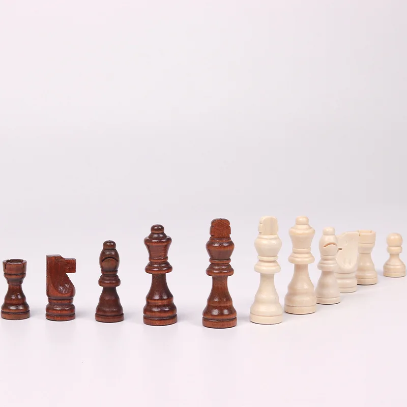 Wooden Chess Pieces 32pcs Complete Chessmen International Word Chess Set Entertainment Accessories