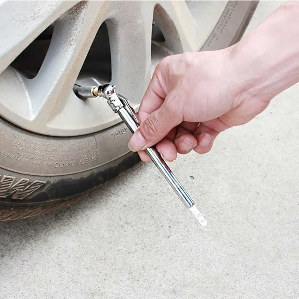 Stainless Steel Pen Shaped Car Vehicle Tire Air Pressure Test Meter Gauge 5