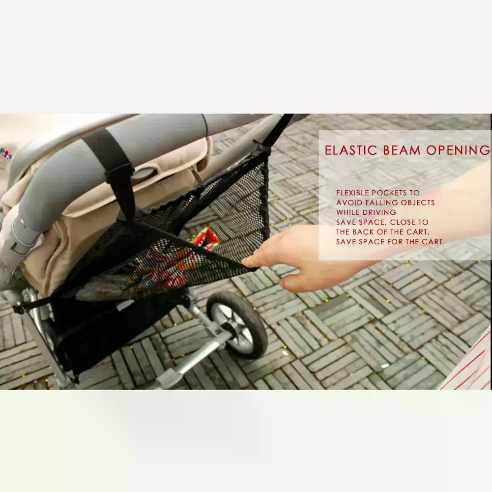 Description Picture 4 of itemBaby Stroller Bag Hanging Net Bags Portable Large Capacity Pram Storage Pocket Infant Products Organizer Stroller Accessories
