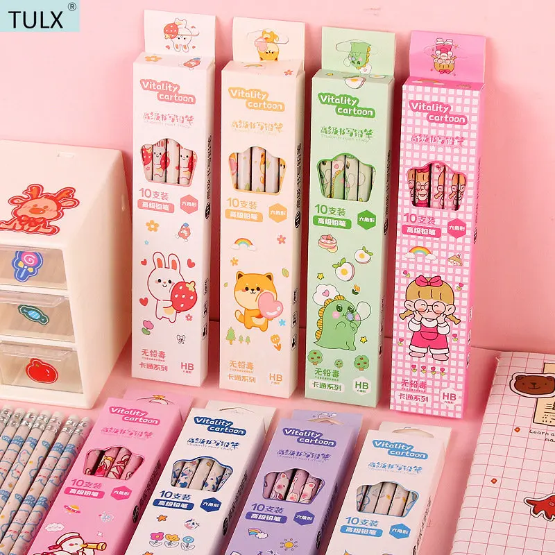 TULX-10PCS-school-supplies-pencils-pencil-set-cute-pencils-school ...