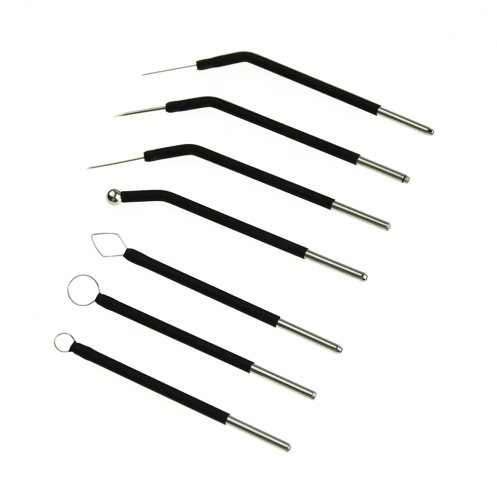 Wholesale 7PCS Set Dental Electrode ESU Pencil  Electrosurgery Unit Use for Dentists/Pet Therapy electrosurgery veterinary electrosurgery unit high frequency surgical generator vet high frequency electrosurgical unit