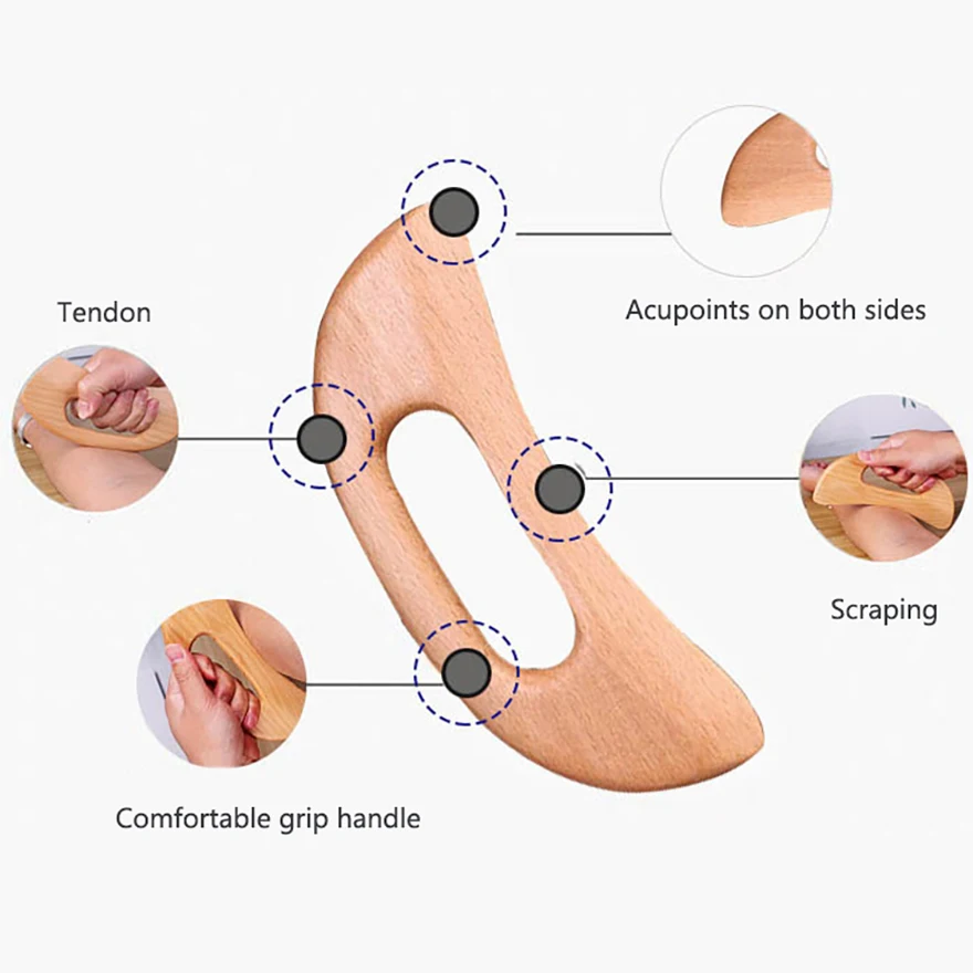 Wooden Gua Sha Tool Scraping Board Massage Tool Slimming Guasha Massage Board Gua Sha Scraper Body Therapy