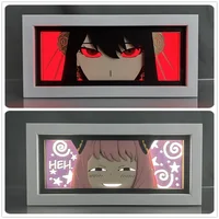 Paper Cut Shadow Box Spy X Family Anya Smug Anime Led Light Box for Room Decor Desk Lightbox Birthday Gift Table Lamp Yor Forger 1
