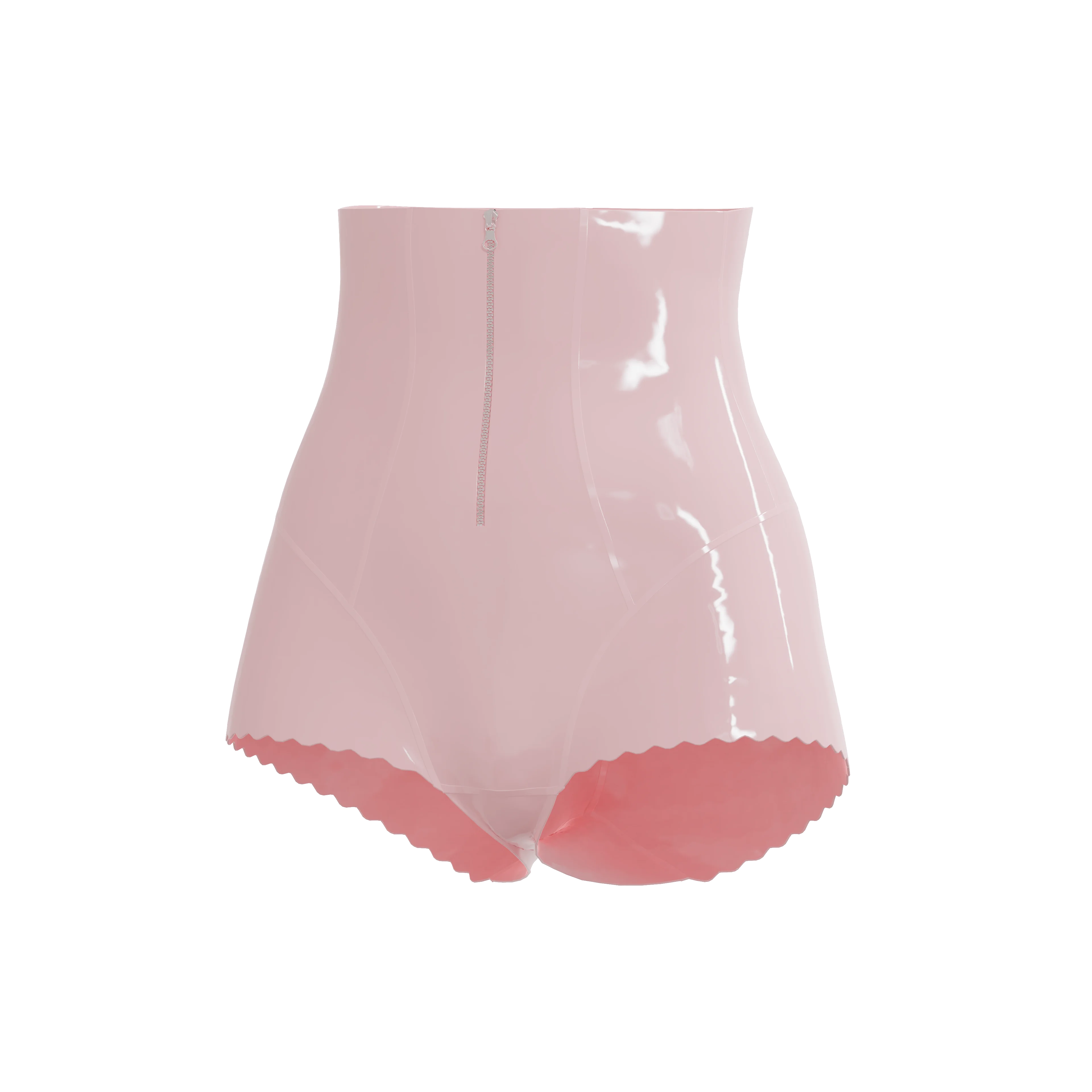 Women High Waist Short Pants with Zipper Customization Latex Shorts HB001