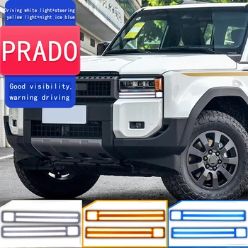 2PCS Auto DRL Per Toyota Land Cruiser Prado LC250 2024 LED Luci diurne Luce diurna Indicatori di direzione Car Styling fendinebbia