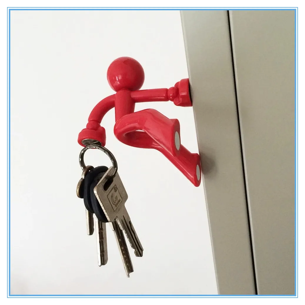 

Cartoon Keychain Climber Climb Wall Magnetic Key Adsorption Magnet Keys Holder Door Hanging Keyring Fridge Sticker in Home Decor
