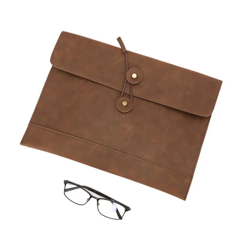PU Leather NEnvelope Clutch Bag Vintage Document Holder Business Casual Men's Handbag