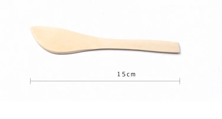 1000pcs Eco-friendly solid wood tableware wooden mask knife guacamole cheese butter cream dumpling knife