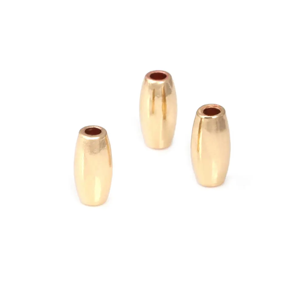 Cuentas de Brass Doradas de 18K Diseño Ovalado Cilíndrico Suministros para Hacer Joyería DIY - details 37