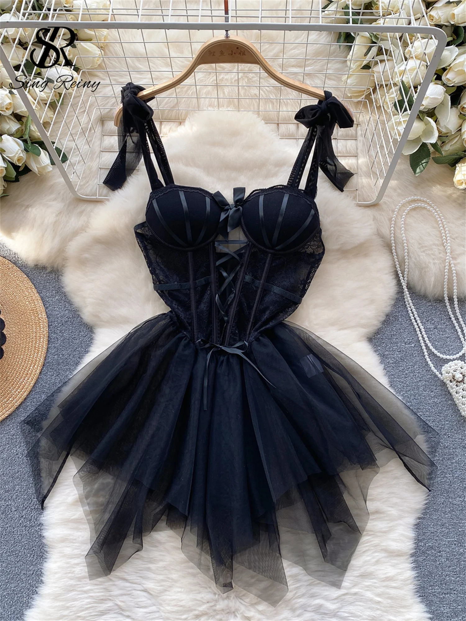 SINGREINY Senior Sheer Lace Sensual Nightwear Women Strap