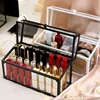 40 Slots Glass Lipstick Holder Dustproof Display Case Beauty Storage Box Luxury Makeup Organizer with Lid 6