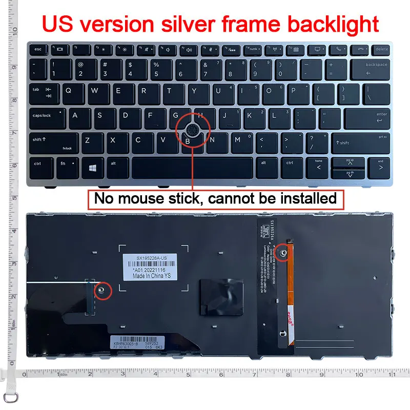 米国バックライト付き新しいキーボード hp Elitebook 730 g5 735