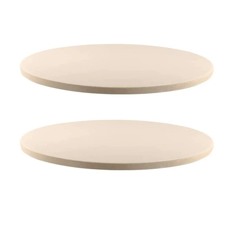

2X 12Inch Ceramic Pizza Stone Pizza Baking Stone/ Pan, Perfect For Grill And Oven - Thermal Resistant, Durable And Safe