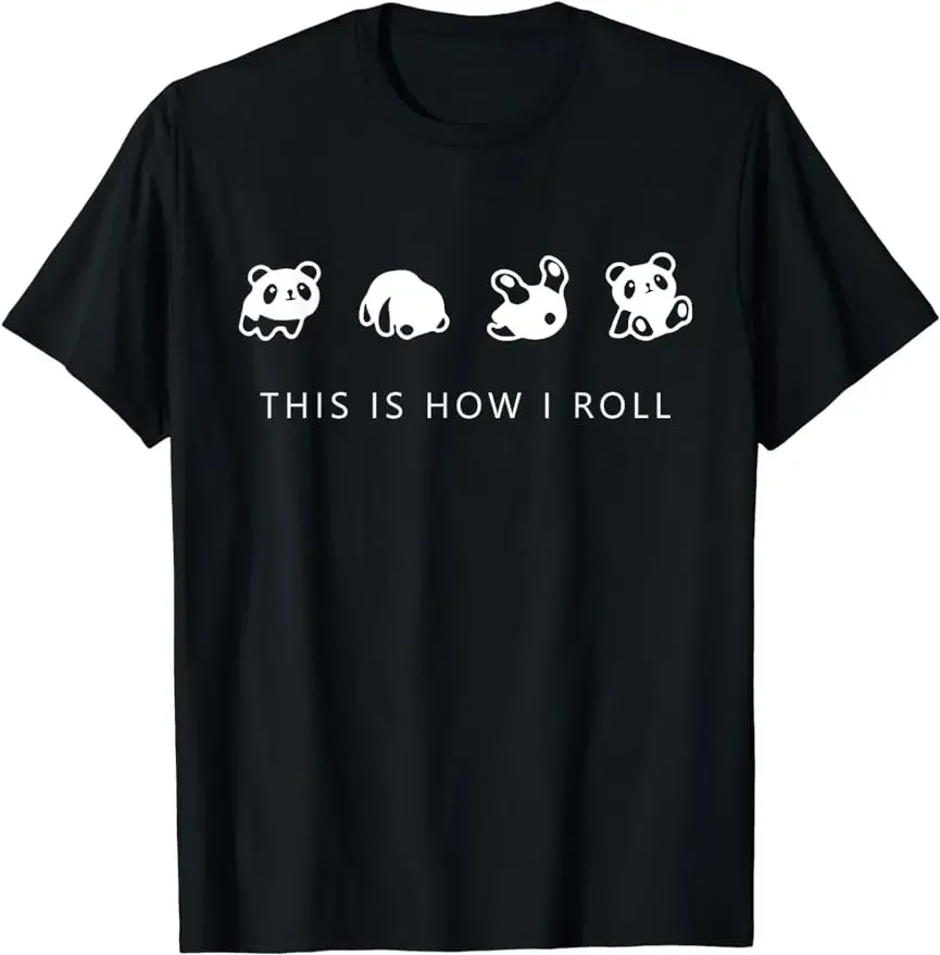Cute Panda Graphic Custom Printed Summer T-Shirt