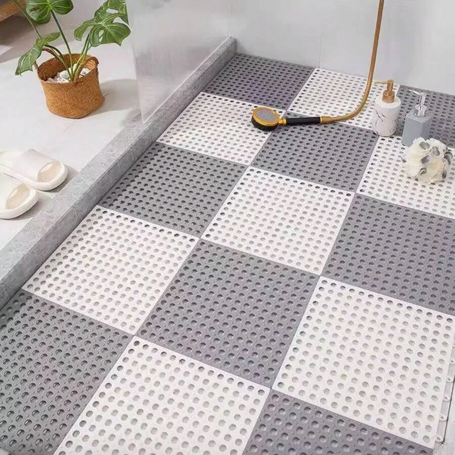 Shower Room Floor Mat Non-slip Hollow Splicing Water Insulation Bath Feet Mat