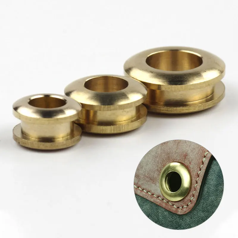 Solid Brass Screw Back Eyelets 1PC With Washer Grommets Bag Garment Shoes Clothes Jeans Leather Craft Accessories Buckles