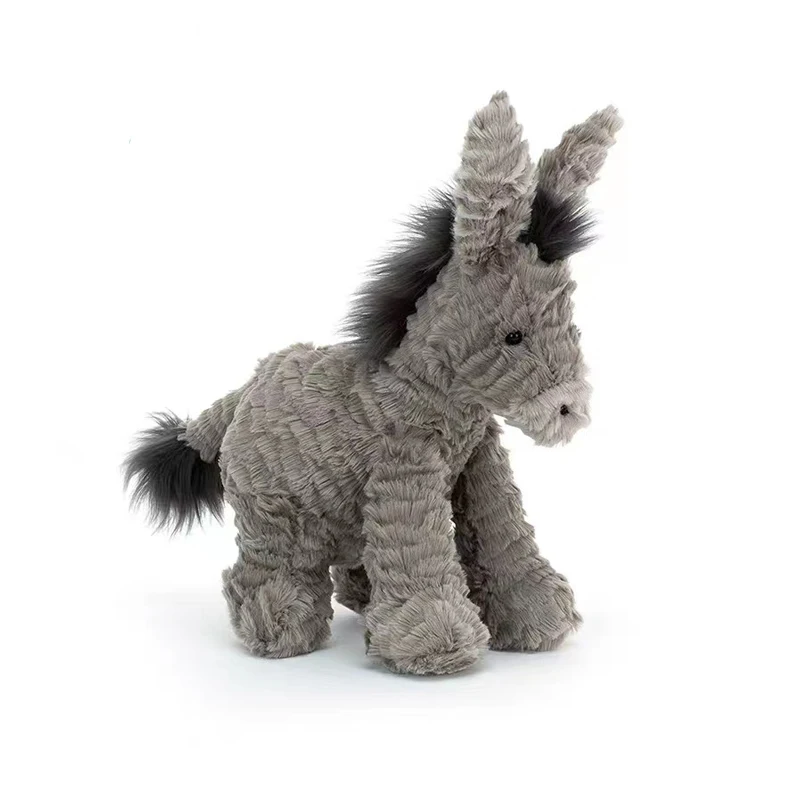 23/40/60CM 귀여운 Burro Peluche 장난감 사랑스러운 회색 당나귀 봉제 인형   생일 룸 장식 선물을위한 부드러운 동물 박제